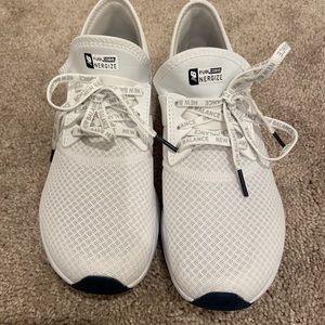 White nergize new balance sneakers